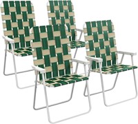$110  Outsunny 4 Patio Folding Chairs, Green
