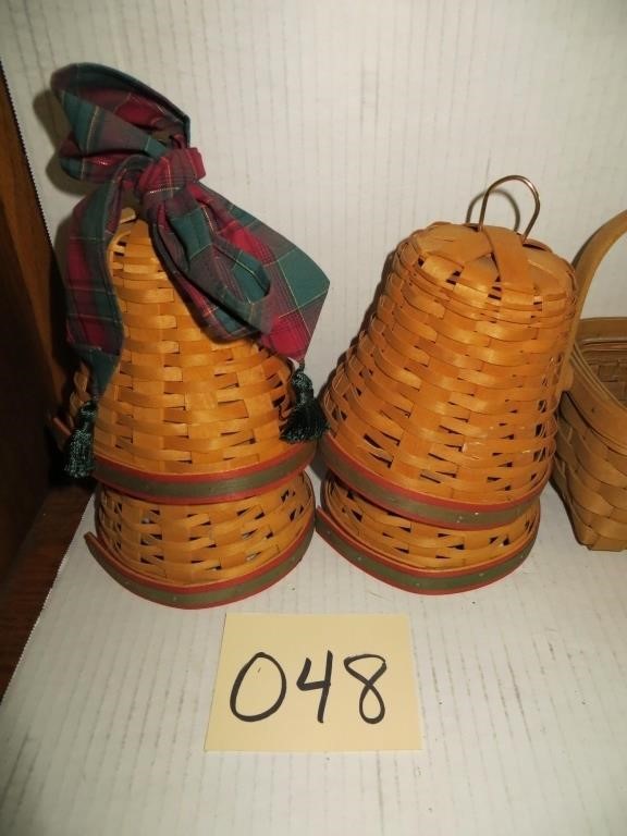 Longaberger 4-Bells & 4-Baskets