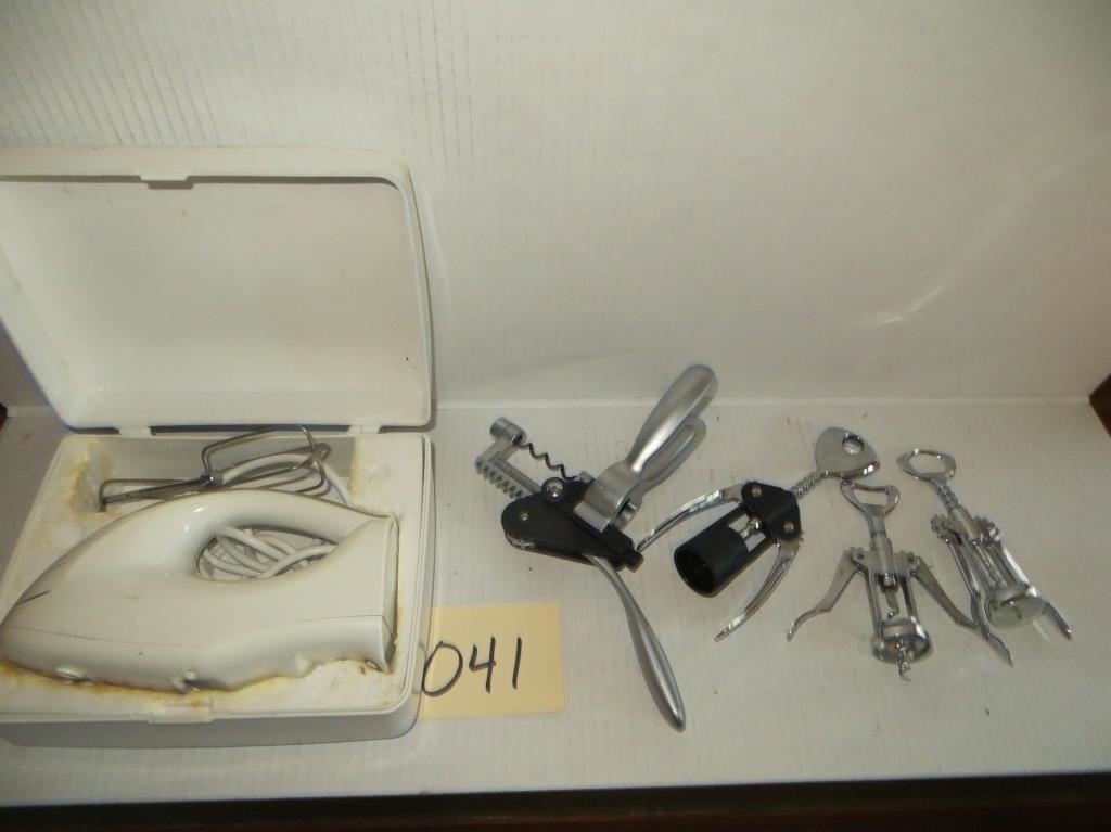 GE Hand Mixer and Three Contemporary Bottle Opener