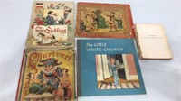 Lot of 5 antique books.  3 are in German, the