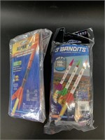 Two toy rockets, in package