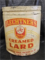 Vintage Flechtner's Creamed Lard Advertising Can