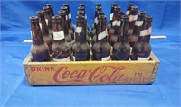 Yellow Coca-Cola Crate with Bottles