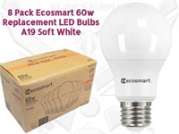 NEW Ecosmart 60w Soft White LED Light Bulbs 8 Pack