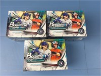 3X SEALED 2022 TOPPS BOWMAN PLATINUM TRADING CARDS