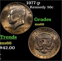 1977-p Kennedy Half Dollar 50c Grades GEM+ Unc