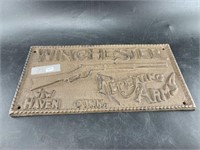 Cast iron Winchester style advertising sign, new i
