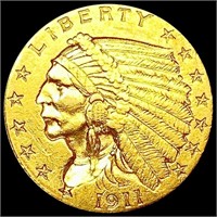 1911 $2.50 Gold Quarter Eagle CLOSELY