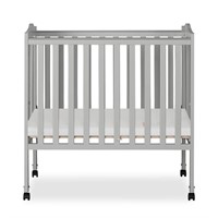 2 in 1 Pebble Grey Portable Folding Crib