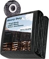 Black Tarp 10ft×13ft Heavy Duty Waterproe