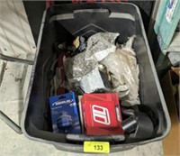 TOTE OF FASTENERS , MUD FLAPS, MISC
