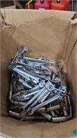LARGE GROUP OF WRENCHES AND SOCKETS