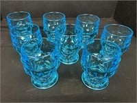 Blue glass dinking glasses heavy