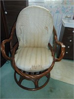 Rattan Type Swivel Chair