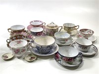 Lot of 12 Tea Cups W/ Matching Plates