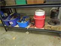 Large amount nuts & bolts, cooler, foot pump, etc.