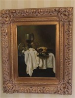 Gold Framed Oil Painting--24" x 21"