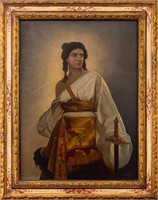 After August Riedel "Judith" Oil on Canvas, 1877