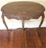 French Carved Table, needs carving reattached