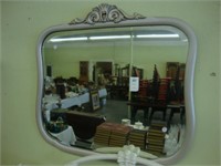 Victorian beveled wall mirror.