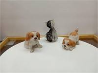Puppies from Japan and Cat Paperweight