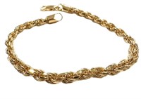 Sterling Silver Rope Chain Bracelet