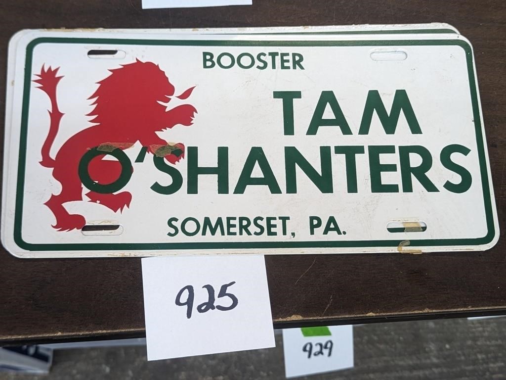 Pair of Tam O' Shanters License Plates - Somerset