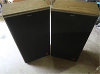 2 Sony Amp-615 Floor Speakers 16x11x30