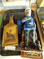 (2) Figural Liquor Bottles