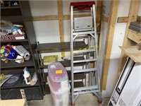 Aluminum Step Ladder, Crutches, Shefl,