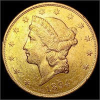 1894-S $20 Gold Double Eagle UNCIRCULATED