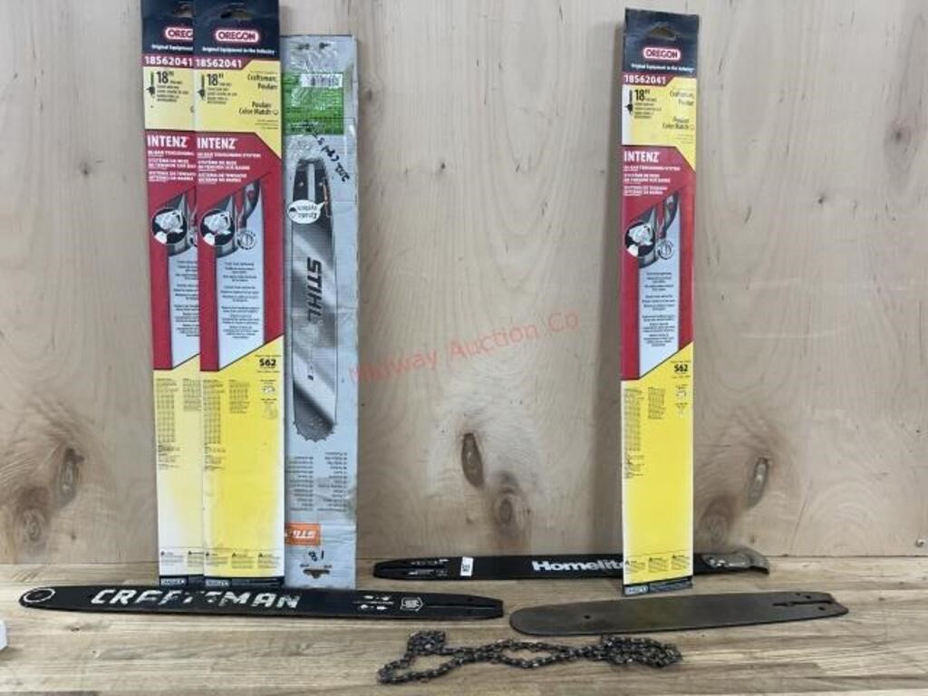 1 LOT - ASSORTED STACK OF CHAIN SAW BLADES