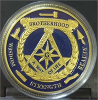 Freemason challenge coin