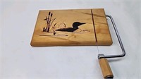 Wood Cheese Cutting Board with Loon