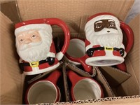 Santa mugs & decorative jars
