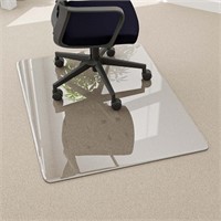 SE5513 Tempered Glass Office Chair Mat, 36" x 46"