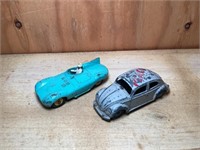 Two vintage dinky cars