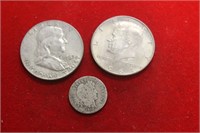 Lot of 3 90% Silver Coins