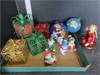 Lot of Christmas ornaments & decor pieces