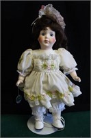 Vintage Porcelain Doll w/ stand