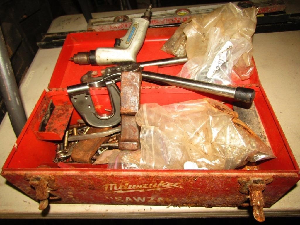 Red Metal Box of  Tools