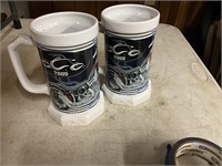 Two motorcycles cups