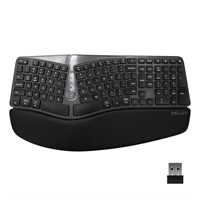 DeLUX Wireless Ergonomic Keyboard with Cushioned