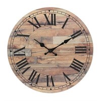 14 Roman Numeral Wooden Wall Clock - Stonebriar