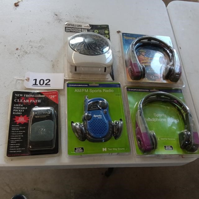 Headset Radios, Indoor/Outdoor Fan