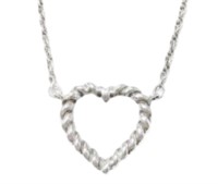 Tiffany & Co. Twisted Rope Heart Necklace