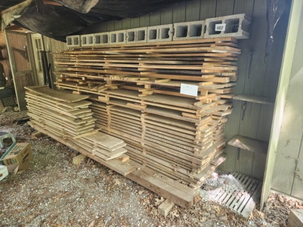 Rough  oak lumber approximately 550 board feet