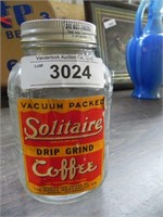 Vintage Solitaire Coffee Jar