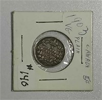 1903  Plain Canadian  5 Cents  VG+