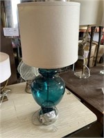 Teal Glass Lamp